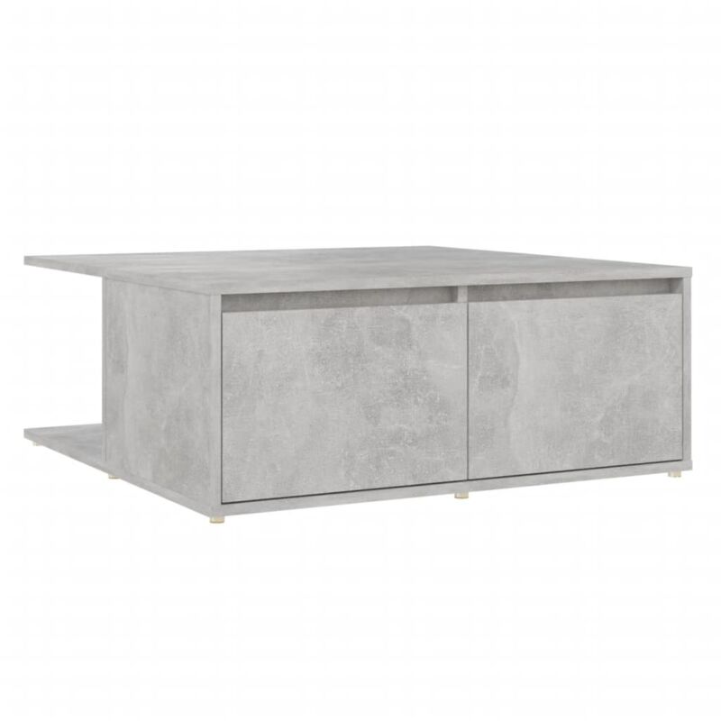 

vidaXL Mesa de centro de aglomerado 80x80x31 cm gris hormigón - Gris