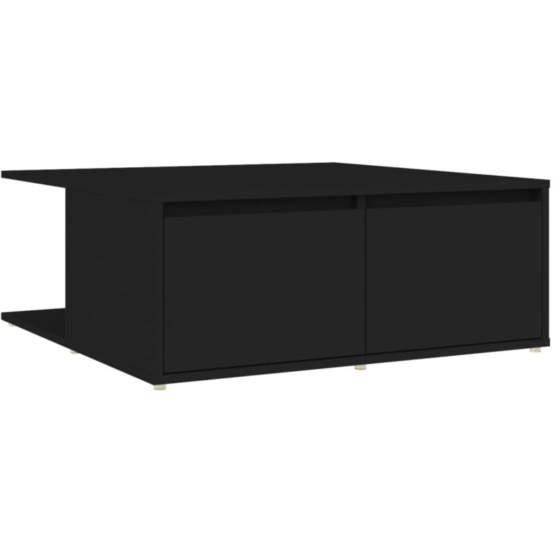 

vidaXL Mesa de centro de aglomerado 80x80x31 cm negro - Negro