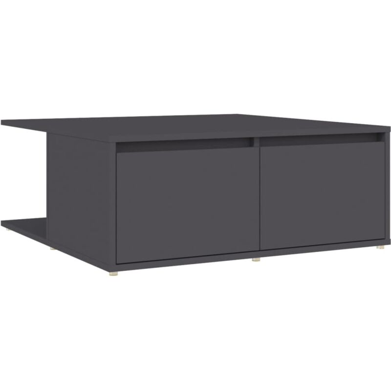 

vidaXL Mesa de centro de aglomerado 80x80x31 cm gris - Gris