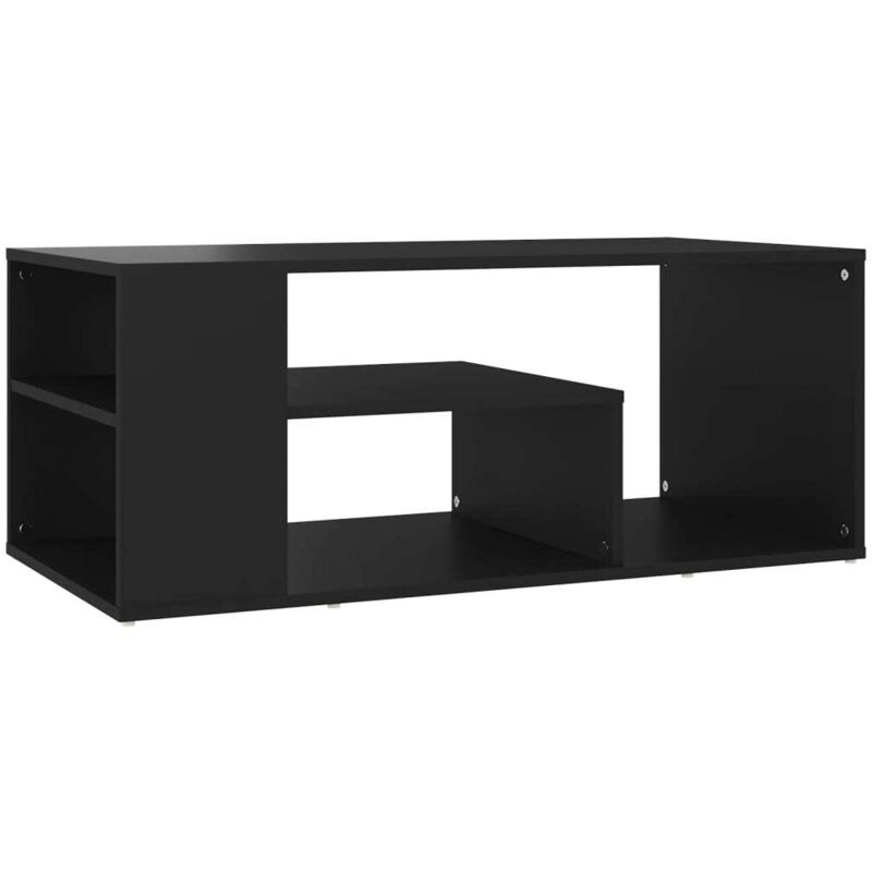 

vidaXL Mesa de centro de aglomerado 100x50x40 cm negro - Negro