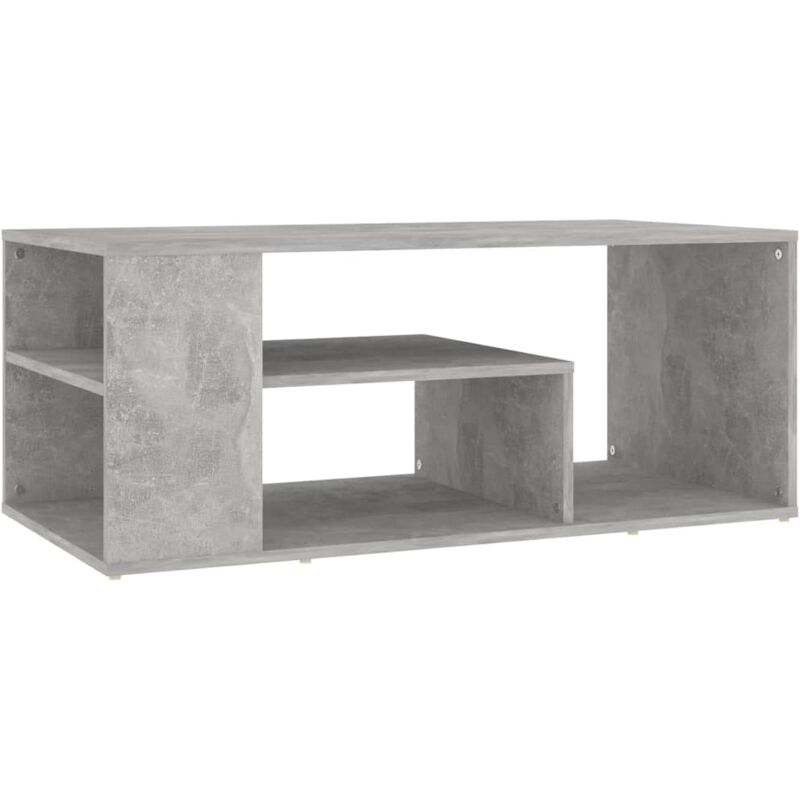 

vidaXL Mesa de centro de aglomerado 100x50x40 cm gris hormigón - Gris