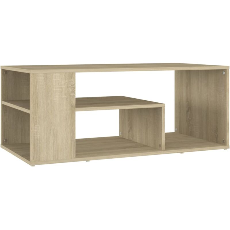 

vidaXL Mesa de centro de aglomerado 100x50x40 cm color roble Sonoma - Marrón
