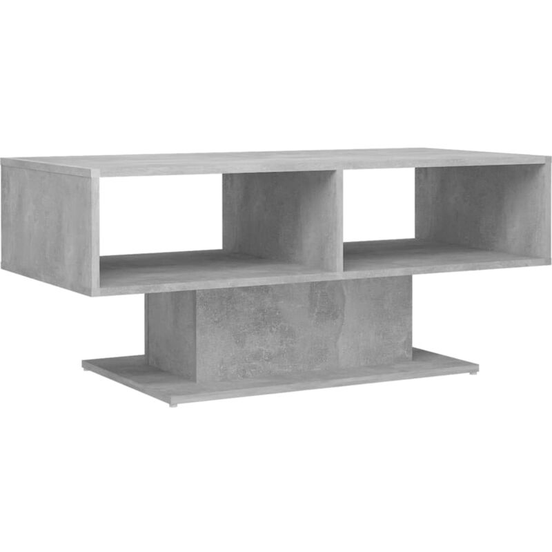 

vidaXL Mesa de centro de aglomerado 103,5x50x44,5 cm gris - Gris