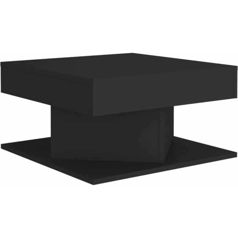 

vidaXL Mesa de centro de aglomerado 57x57x30 cm negro - Negro