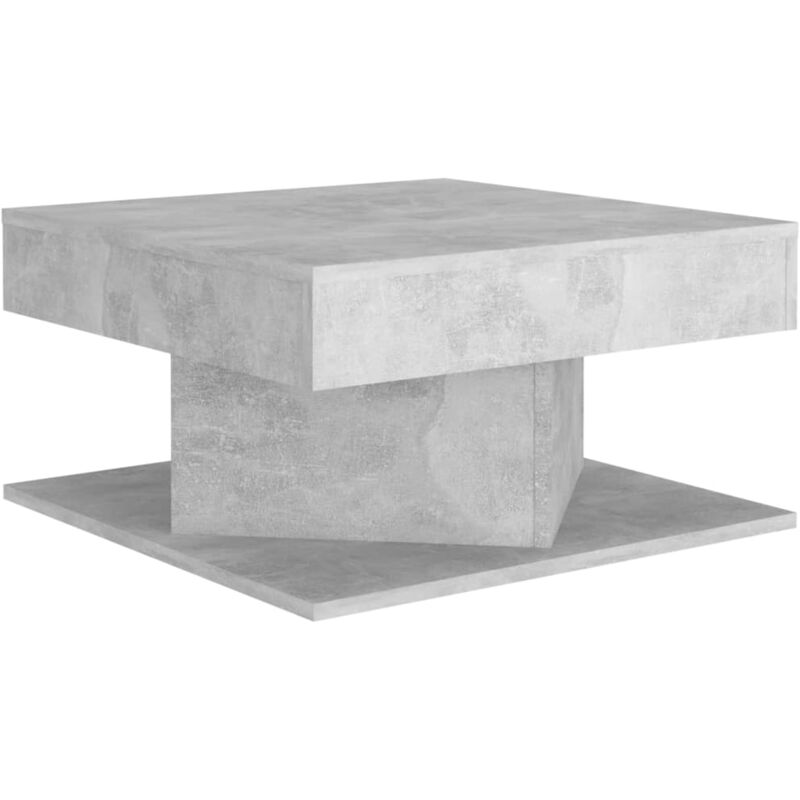 

vidaXL Mesa de centro de aglomerado 57x57x30 cm gris hormigón - Gris