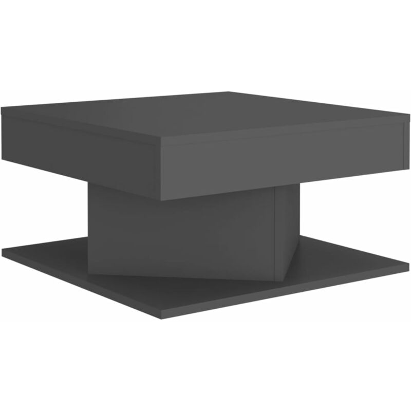 

vidaXL Mesa de centro de aglomerado 57x57x30 cm gris - Gris