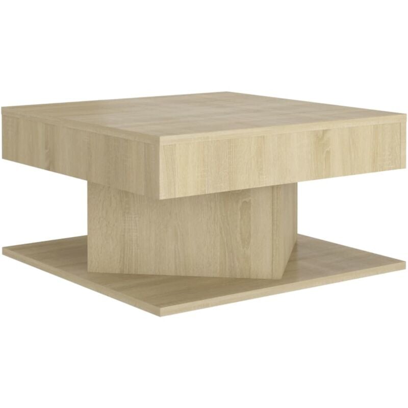

vidaXL Mesa de centro de aglomerado 57x57x30 cm color roble Sonoma - Marrón