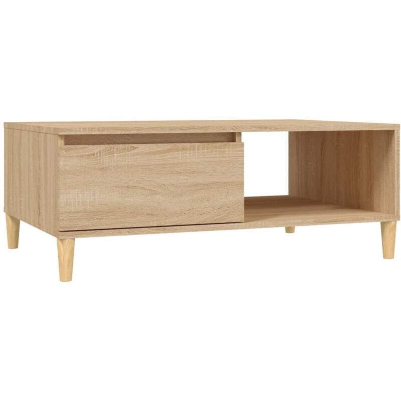 

vidaXL Mesa de centro de aglomerado 90x60x35 cm color roble Sonoma - Marrón