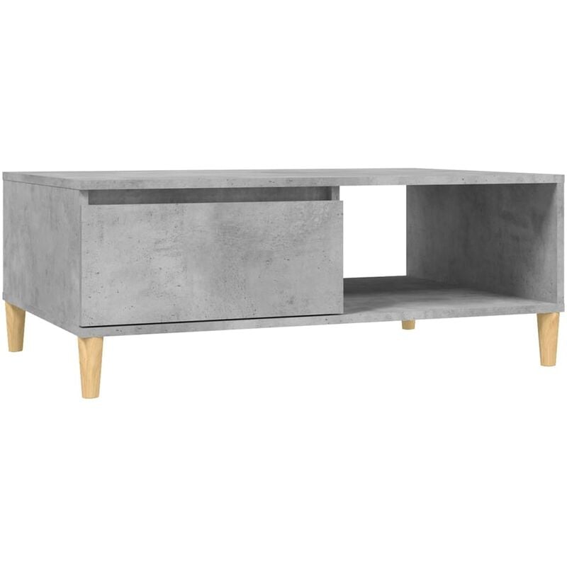 

vidaXL Mesa de centro de aglomerado 90x60x35 cm gris hormigón - Gris