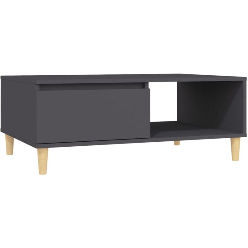 

vidaXL Mesa de centro de aglomerado 90x60x35 cm gris - Gris