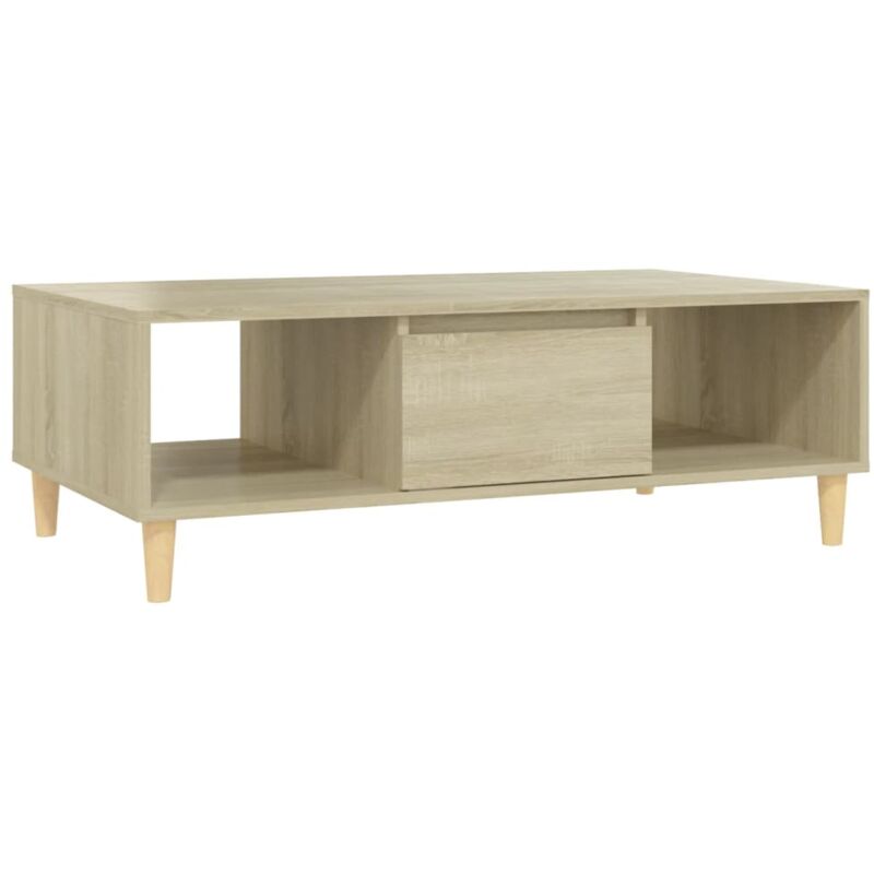 

vidaXL Mesa de centro de aglomerado 103,5x60x35 cm color roble Sonoma - Marrón