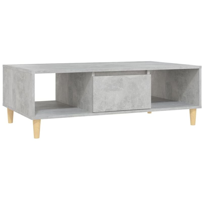 

vidaXL Mesa de centro de aglomerado 103,5x60x35 cm gris hormigón - Gris