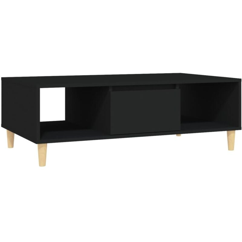 

vidaXL Mesa de centro de aglomerado 103,5x60x35 cm negro - Negro