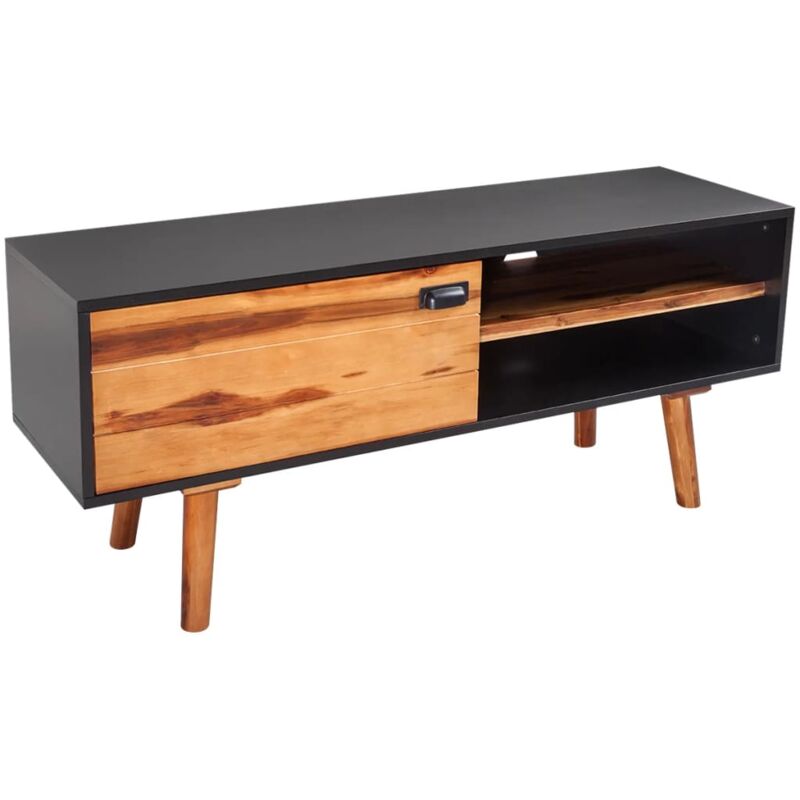 

Mueble para TV madera maciza de acacia 120x35x50 cm - Multicolor - Vidaxl
