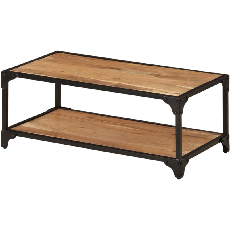 

vidaXL Mesa de centro de madera maciza acacia 90x45x35 cm - Marrón