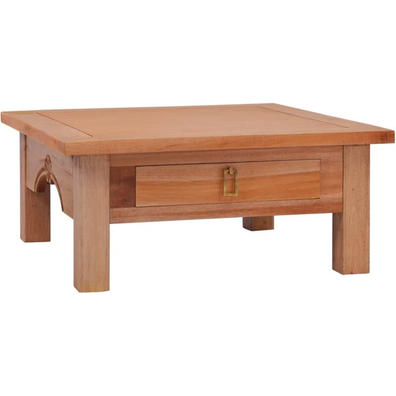 

vidaXL Madera Maciza de Caoba Mesa de Centro 68x68x30 cm Marrón - Marrón