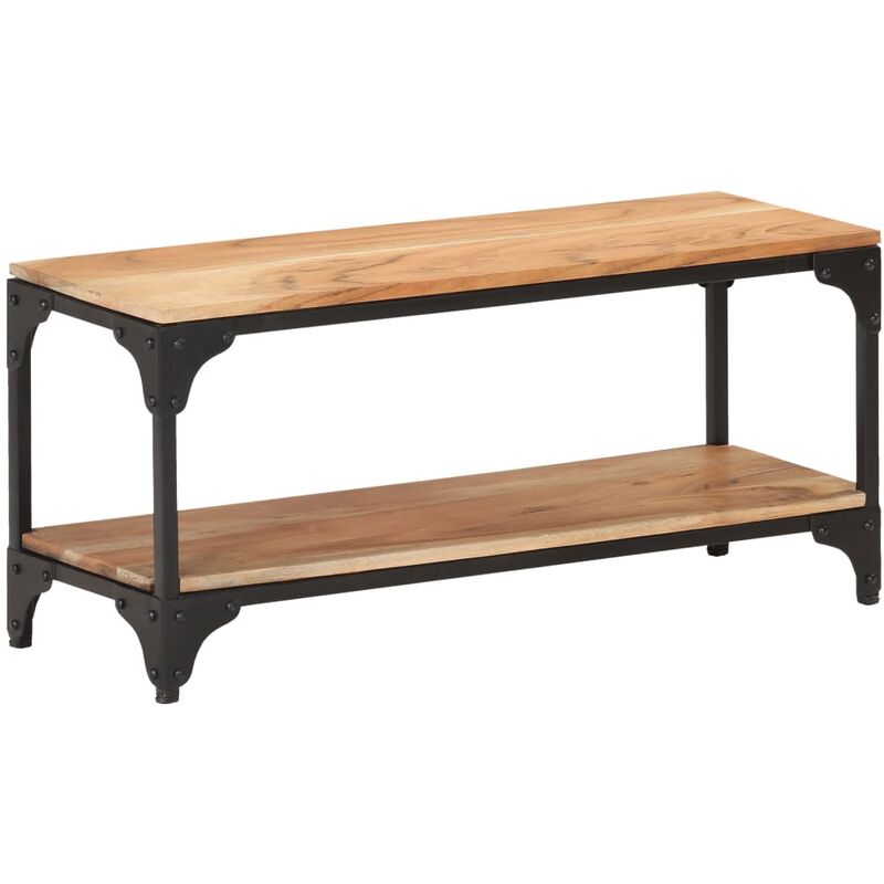 

vidaXL Mesa de centro de madera maciza de acacia 90x30x40 cm - Marrón