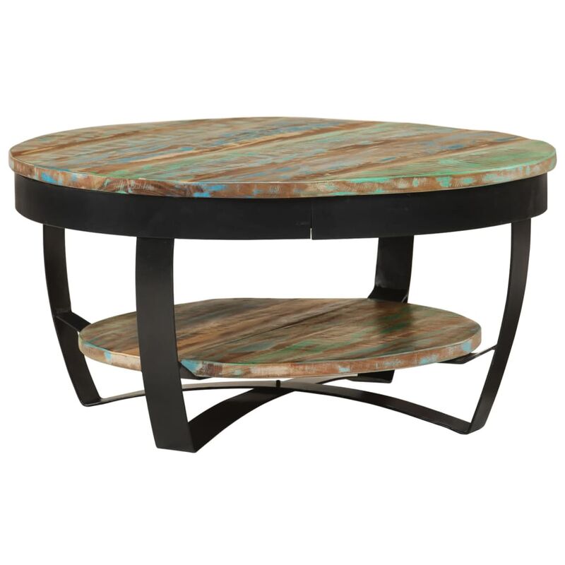 

Mesa de Centro 65x32 cm de Madera Maciza Reciclada - Multicolor - Vidaxl