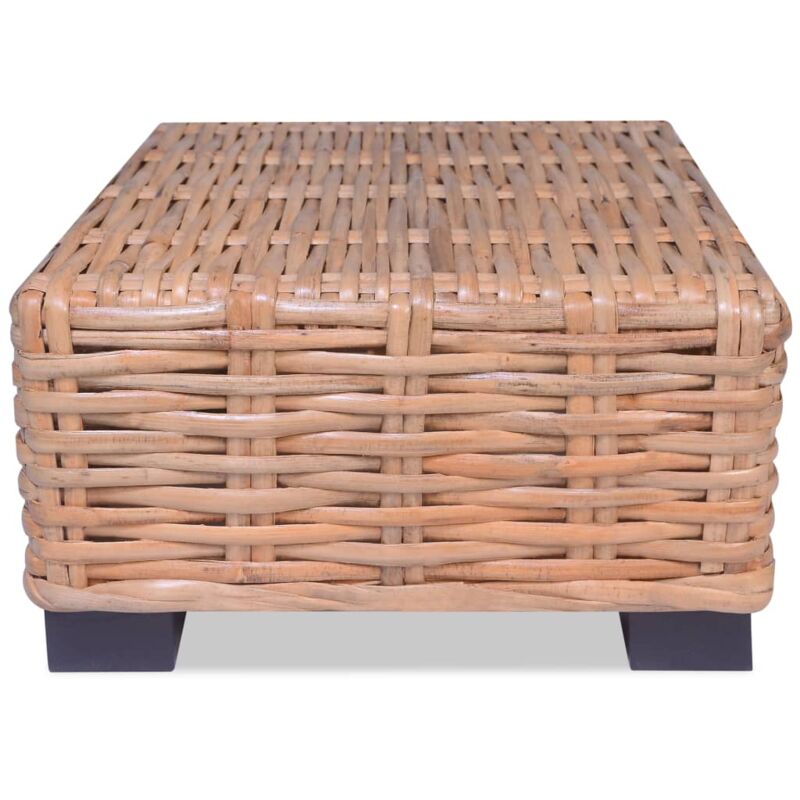 

vidaXL Mesa de centro de ratán natural 45x45x30 cm - Marrón