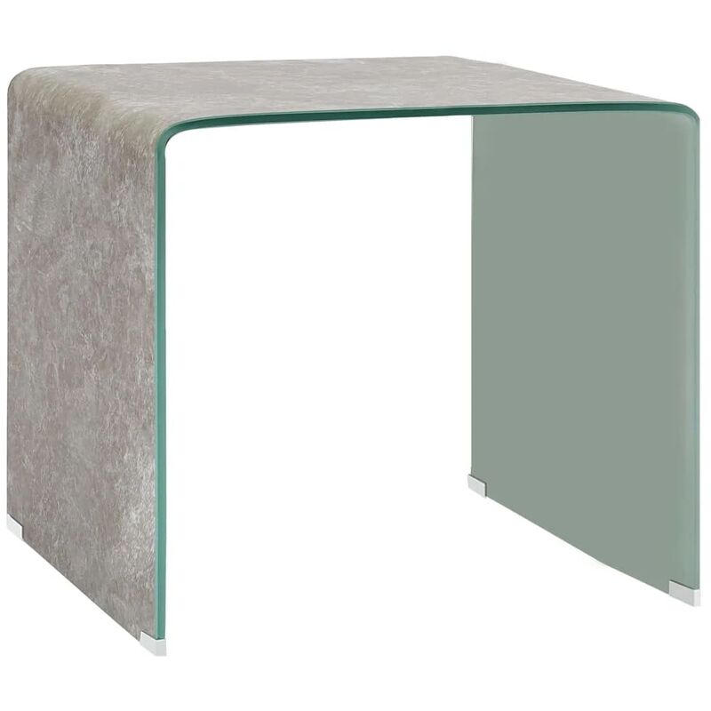 

Mesa de Centro de Vidrio Templado Mármol 50x50x45 cm Marrón - Marrón - Vidaxl