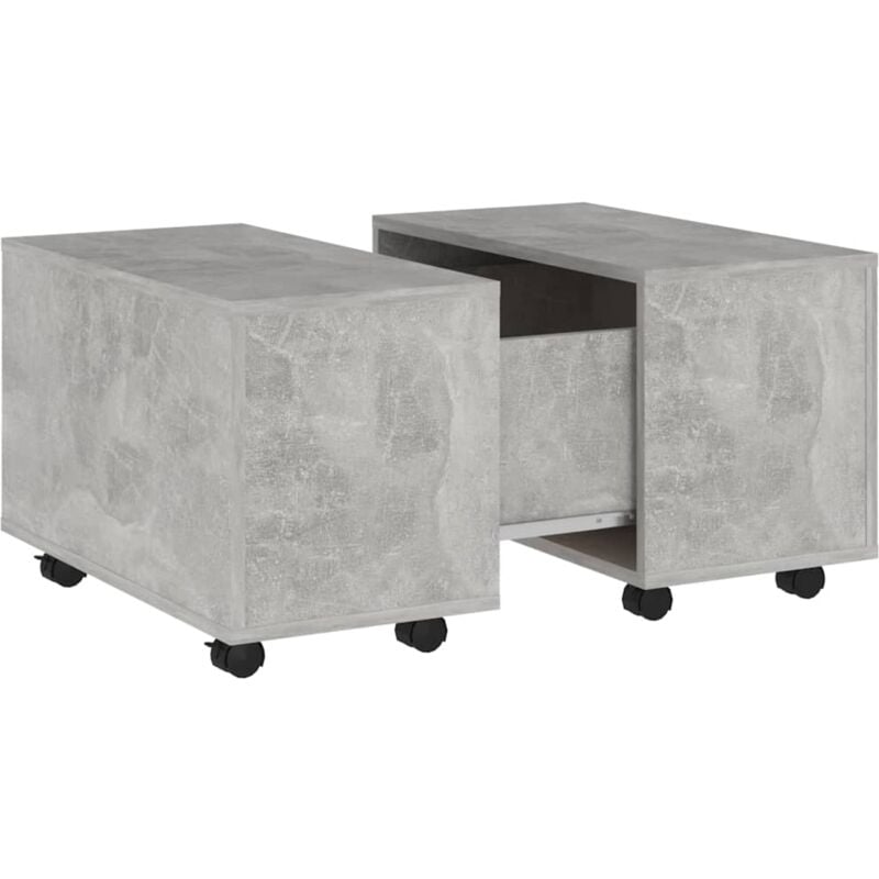 

vidaXL Mesa de centro de aglomerado 60x60x38 cm gris hormigón - Gris