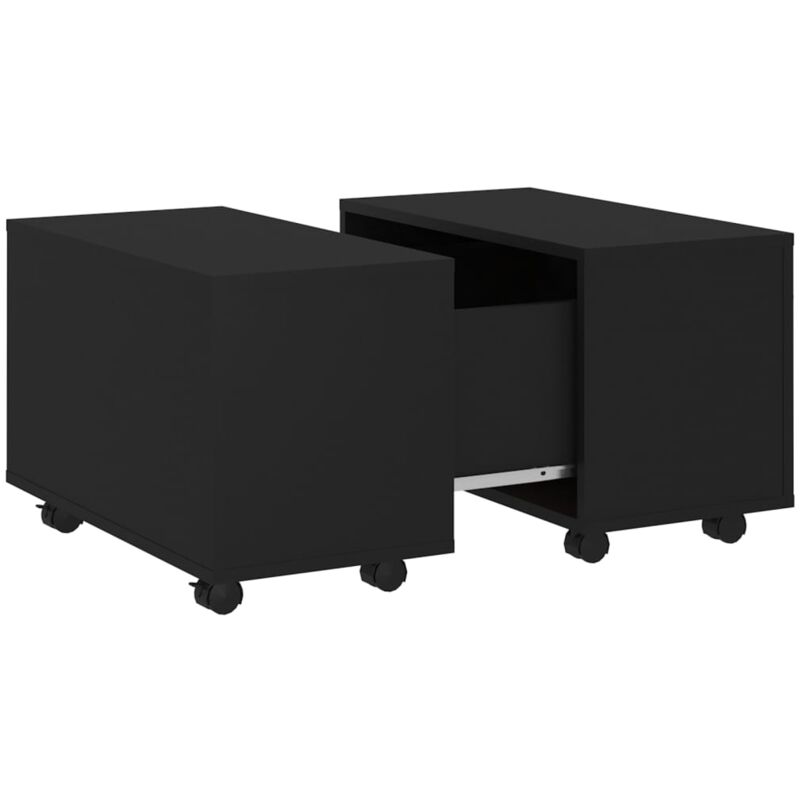 

vidaXL Mesa de centro de aglomerado 60x60x38 cm negro - Negro