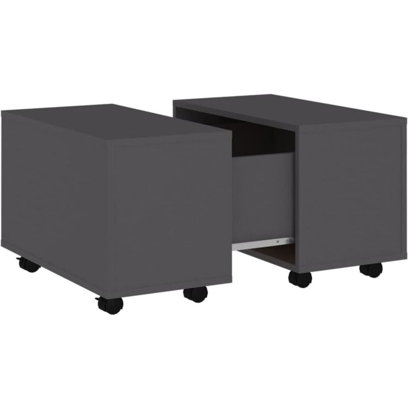 

vidaXL Mesa de centro de aglomerado 60x60x38 cm gris - Gris