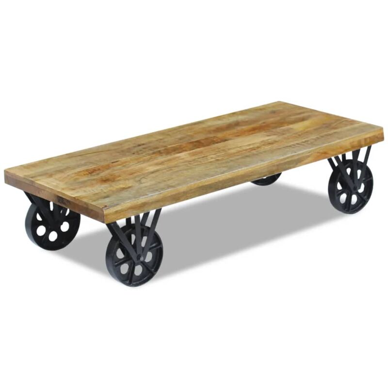 

Mesa de centro madera de mango 120x60x30 cm - Marrón - Vidaxl