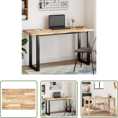 vidaXL Mesa de centro -  Tablero de mesa rectangular madera maciza acacia 120x50x4 cm