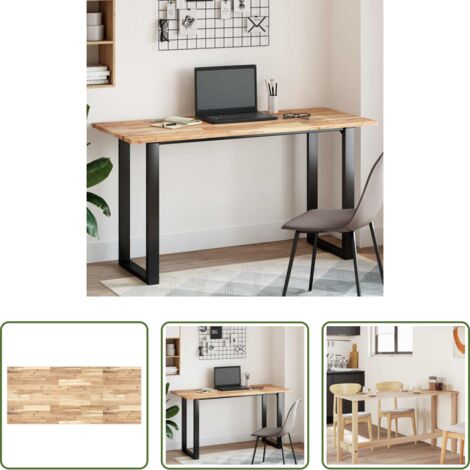 vidaXL Mesa de centro -  Tablero de mesa rectangular madera maciza acacia 120x60x2 cm
