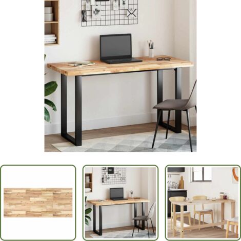 vidaXL Mesa de centro -  Tablero de mesa rectangular madera maciza acacia 120x60x4 cm