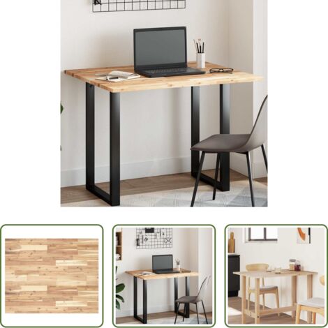 vidaXL Mesa de centro -  Tablero de mesa rectangular madera maciza de acacia 100x80x2 cm
