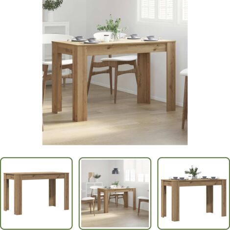 vidaXL Mesa de comedor artesanal -  Mesa de Comedor Roble Artesano 120x60x76cm madera reconstituida