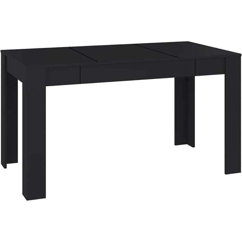 

vidaXL Mesa de comedor de aglomerado 140x74,5x76 cm negro - Negro
