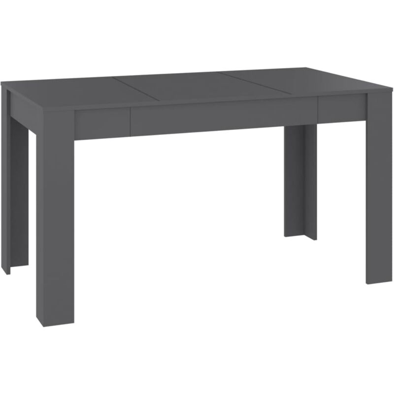 

vidaXL Mesa de comedor de aglomerado 140x74,5x76 cm gris - Gris