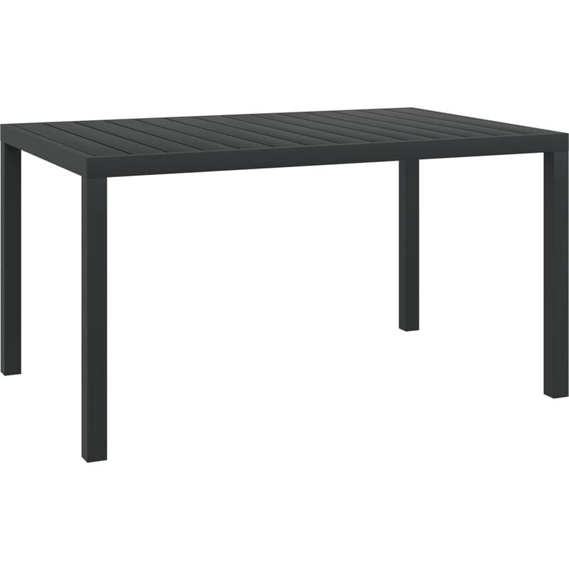 

vidaXL Mesa de Jardín de Aluminio y WPC Negra 150x90x74 cm - Negro