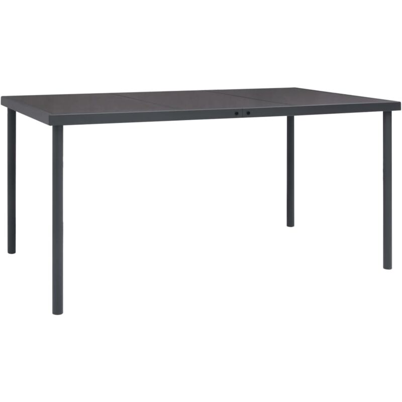

vidaXL Mesa de comedor de jardín acero gris antracita 150x90x74 cm - Antracita