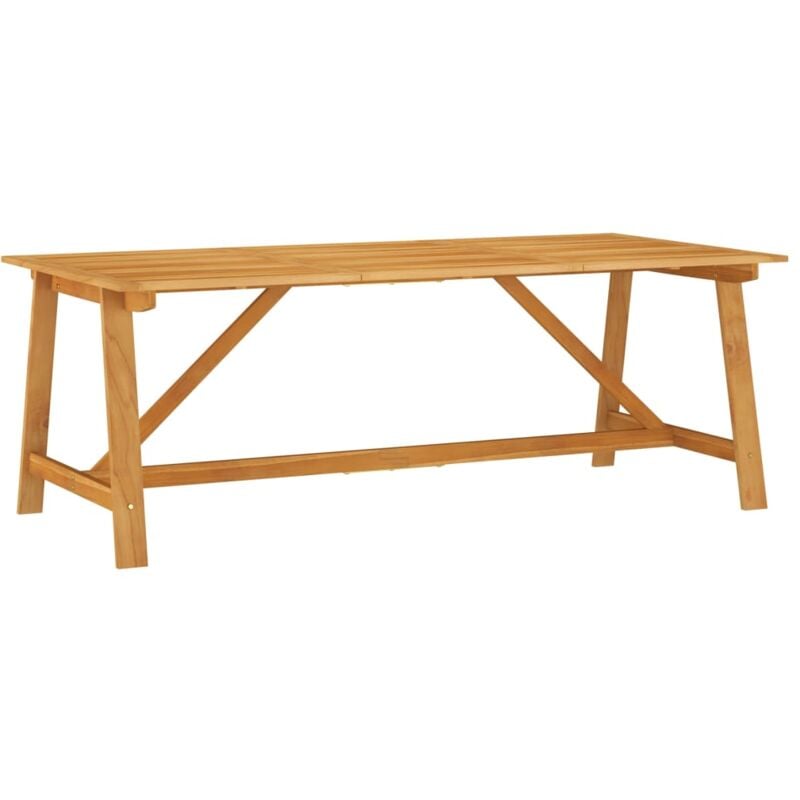 

vidaXL Mesa de comedor de jardín madera maciza de acacia 206x100x74 cm - Marrón