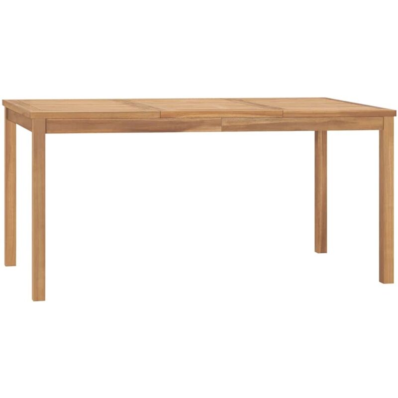 

vidaXL Mesa de comedor de jardín madera maciza de teca 160x80x77 cm - Amarillo