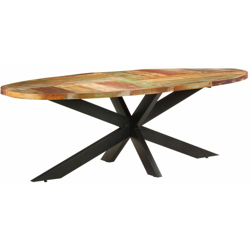 

vidaXL Mesa de comedor de madera maciza reciclada 240x100x75 cm - Marrón