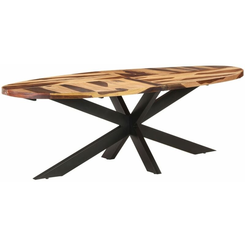 

vidaXL Mesa de comedor de madera acacia y acabado sheesham 240x100x75 cm - Marrón