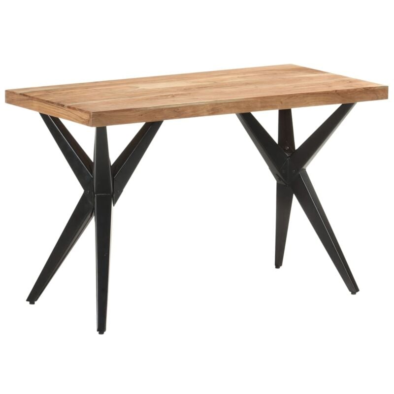 

vidaXL Mesa de comedor de madera maciza acacia 120x60x76 cm - Marrón