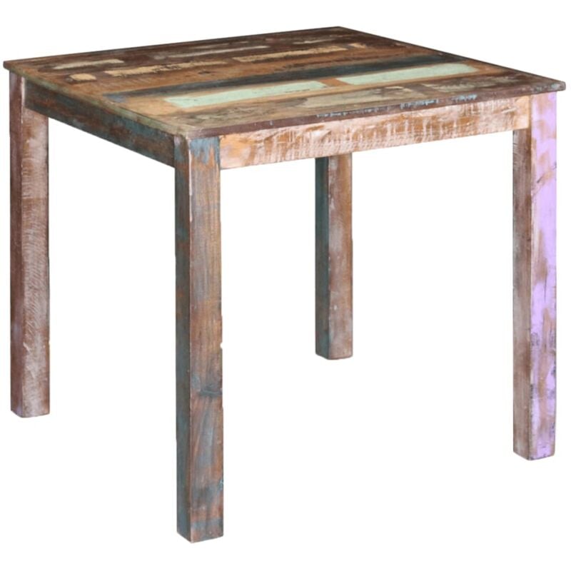 

vidaXL Mesa de Comedor de Madera Maciza Reciclada 80x82x76 cm - Marrón