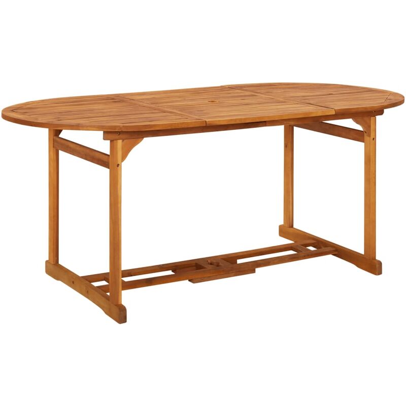 

vidaXL Mesa de comedor jardín 180x90x75 cm madera maciza de acacia - Marrón