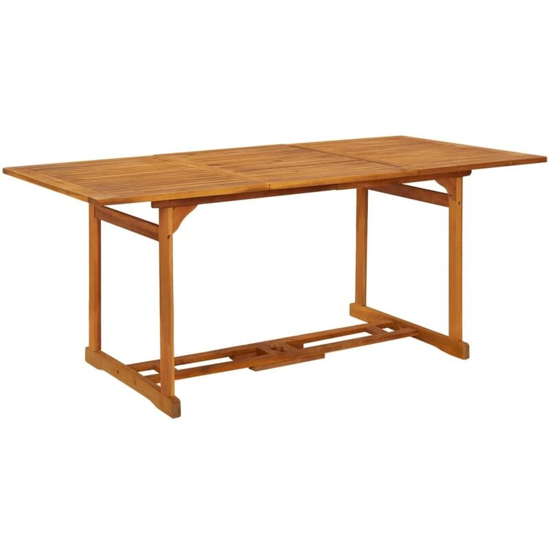 

vidaXL Mesa de comedor jardín 180x90x75 cm madera maciza de acacia - Marrón