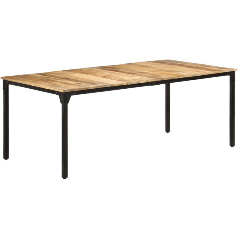 

vidaXL Mesa de comedor madera de mango rugosa 200x100x76 cm - Marrón