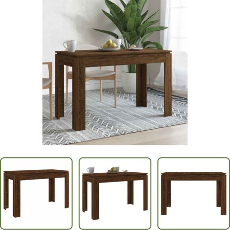 vidaXL Mesa de comedor marrón roble -  Mesa de comedor madera de ingeniería marrón roble 120x60x76 cm