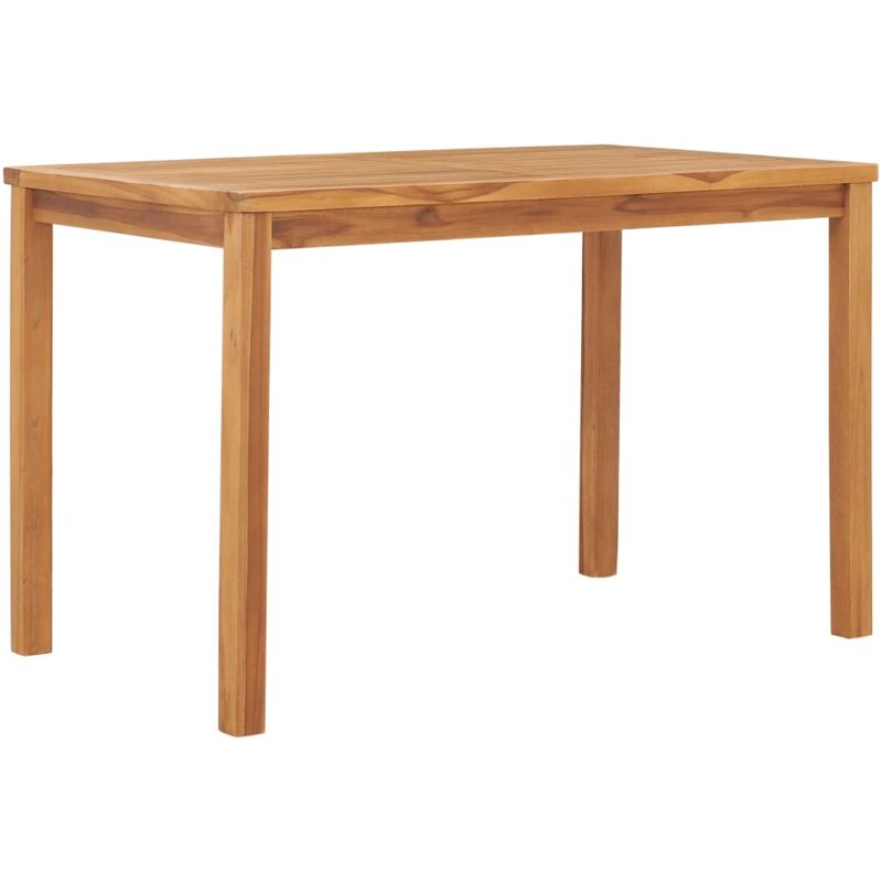 

vidaXL Mesa de comedor para jardín madera maciza de teca 120x70x77 cm - Marrón