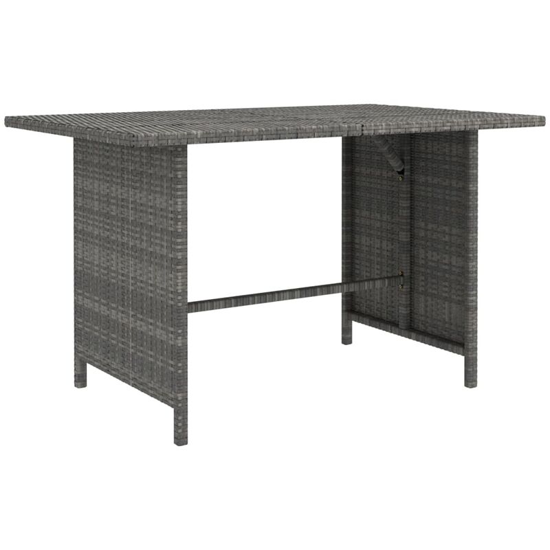 

vidaXL Mesa de comedor para jardín ratán sintético gris 110x70x65 cm - Gris