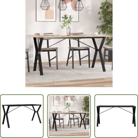 vidaXL Mesa de comedor -  Patas de mesa de comedor estructura Y acero 140x60x73 cm